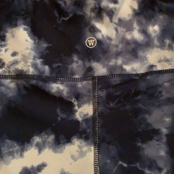 𝅺euc Workshop Republic Clothing High Waist Blue Tie Dye Leggings Size M - Picture 6 of 9